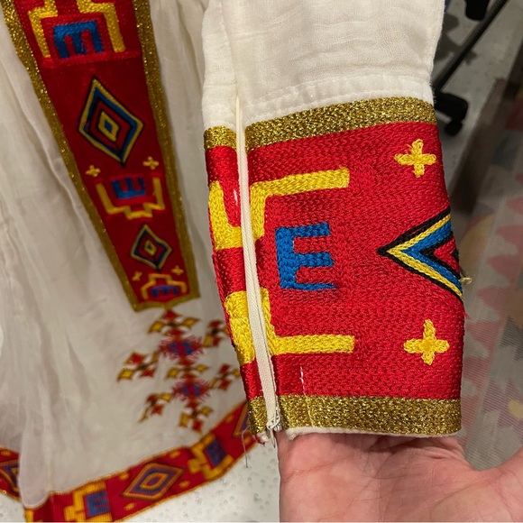 Beautiful hand made Ethopian Eritrean wedding dress hand made embroidery maxi - Picture 11 of 15